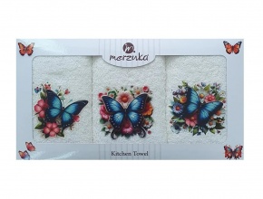 VLK 30x50 BASKILI 3'LÜ EL HAVLUSU